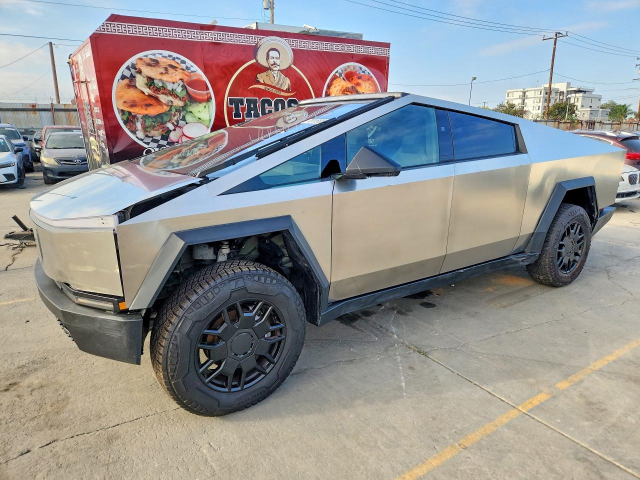 2024 Tesla Cybertruck VIN 7G2CEHEE0RA009114 COPART salvage auction — Front End, CA - SALVAGE CERTIFICATE, sold $35,000 on 2026-09-24 (photo 1)