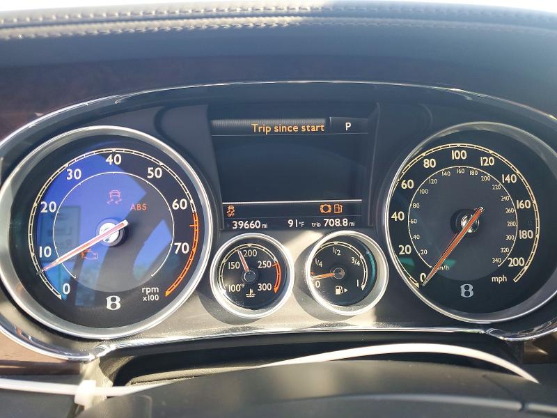 2014 Bentley Continental VIN SCBFU7ZA9EC040542 COPART salvage auction — FRONT END, Nv - Salvage Title, sold $21,600 on 2026-10-08 (photo 9)