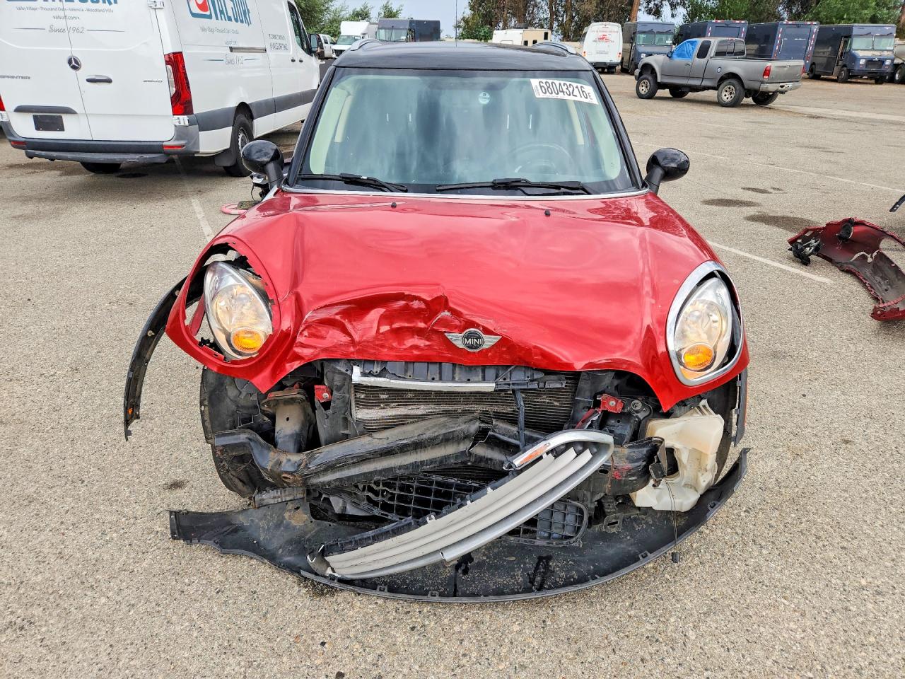 2014 MINI Cooper VIN WMWZB3C52EWR37699 COPART salvage auction — Front End, Sc - Salvage Title, sold $775 on 2026-09-25 (photo 5)