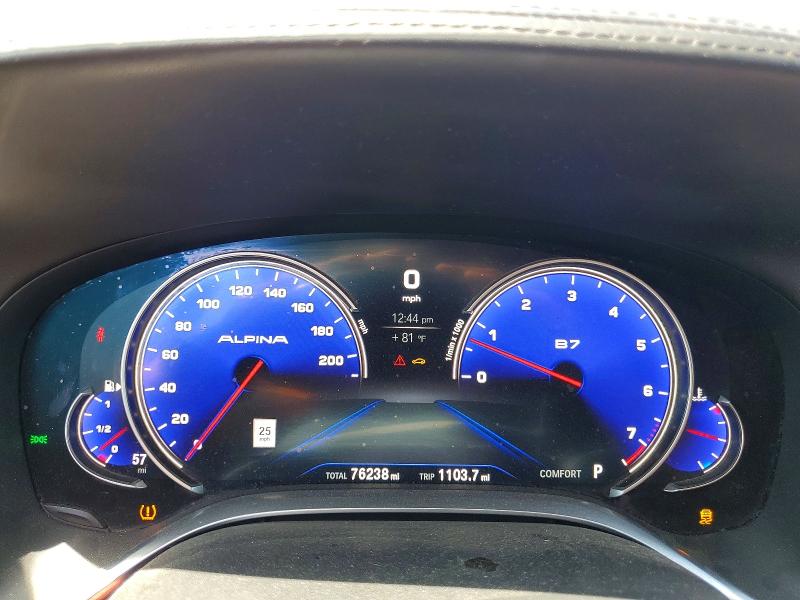 2019 BMW 7er VIN WBA7F2C15KB242428 COPART salvage auction — FRONT END, CA - SALVAGE CERTIFICATE, sold $16,100 on 2026-09-22 (photo 9)