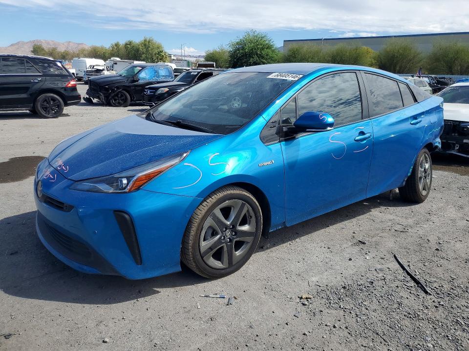 2019 Toyota Prius VIN JTDKARFU2K3071884 — COPART salvage auction photo
