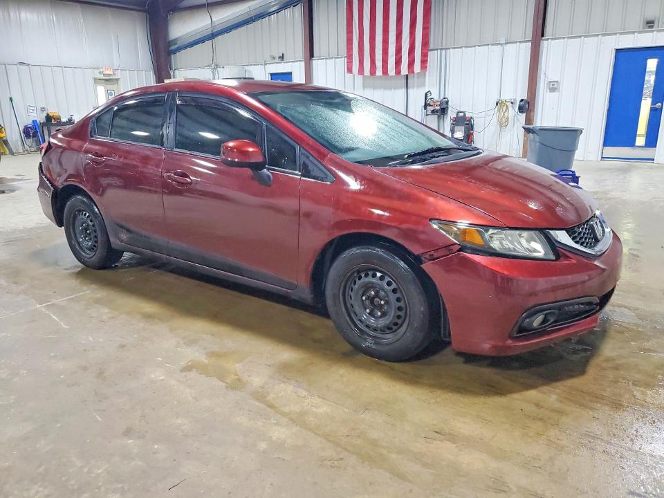 2013 Honda Civic VIN 2HGFB2F53DH584089 COPART salvage auction — REAR END, Pa - Certificate Of Salvage, sold $1,300 on 2026-09-09 (photo 4)