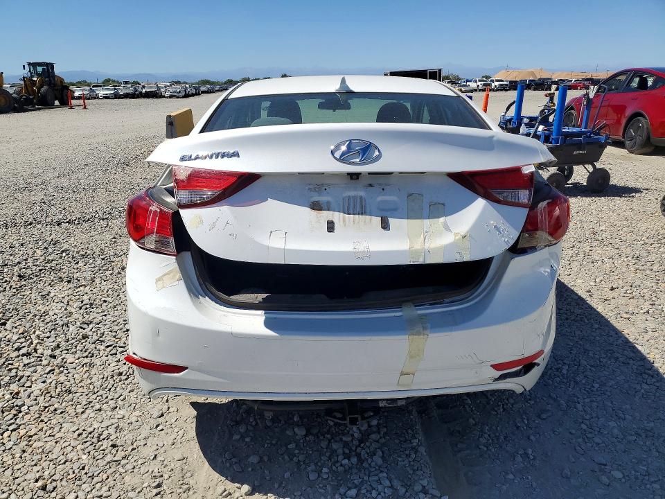 2015 Hyundai Elantra VIN 5NPDH4AE9FH608946 COPART salvage auction — REAR END, CA - DIS/DLR/EXP ONLY CLEAN TITLE, sold $975 on 2026-09-16 (photo 6)