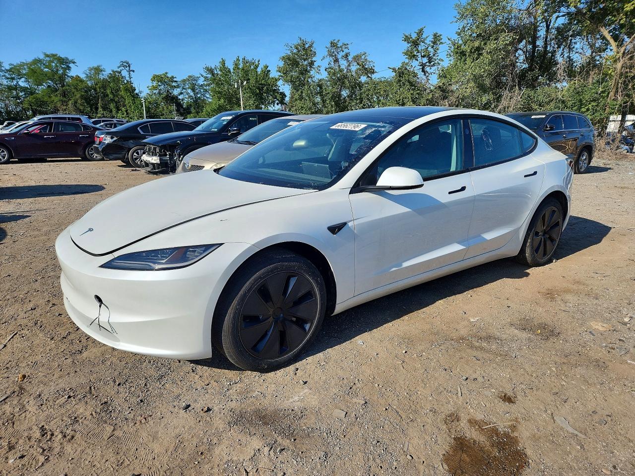 2025 Tesla Model 3 VIN 5YJ3E1EAXSF030780 — COPART salvage auction photo