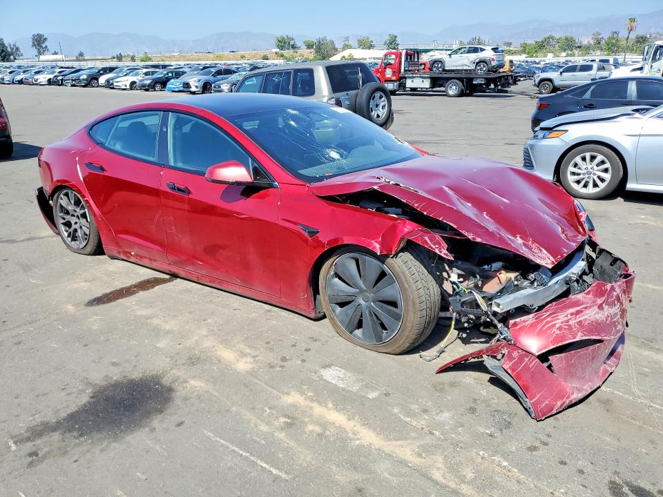 2023 Tesla Model s VIN 5YJSA1E55PF525924 COPART salvage auction — REAR END, Salvage Title, sold $8,700 on 2026-10-19 (photo 4)