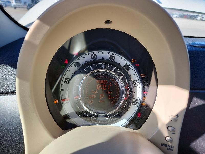 2012 Fiat 500 VIN 3C3CFFCR4CT229110 COPART salvage auction — MECHANICAL, Salvage Title, sold $325 on 2026-10-06 (photo 9)