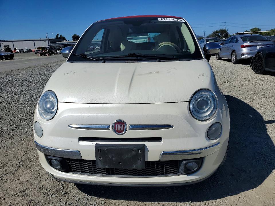 2013 Fiat 500 VIN 3C3CFFER6DT728022 COPART salvage auction — SIDE, CA - SALVAGE CERTIFICATE, sold $925 on 2026-09-11 (photo 5)