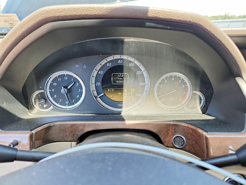 2012 Mercedes-benz E-klasse VIN WDDHF5KB9CA593195 COPART salvage auction — MINOR DENT/SCRATCHES, Salvage Title, sold $800 on 2026-10-02 (photo 9)