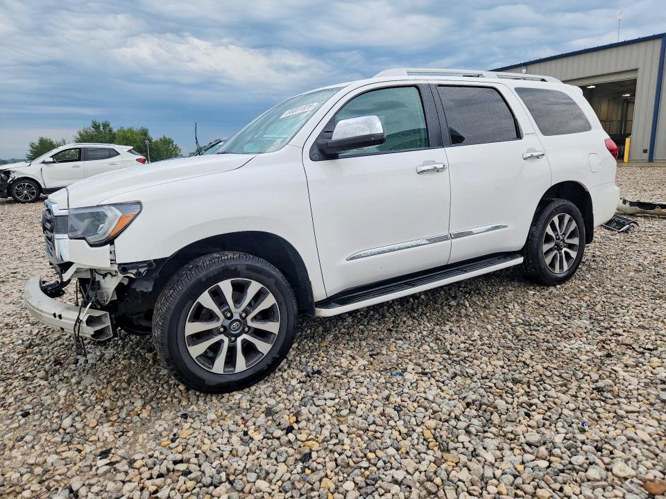 2018 Toyota Sequoia VIN 5TDJY5G1XJS158336 COPART salvage auction — FRONT END, Mi - Certificate Of Title, sold $11,600 on 2026-10-04 (photo 1)
