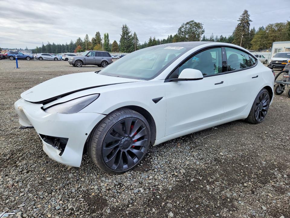 2022 Tesla Model 3 VIN 5YJ3E1EC5NF163825 — COPART salvage auction photo