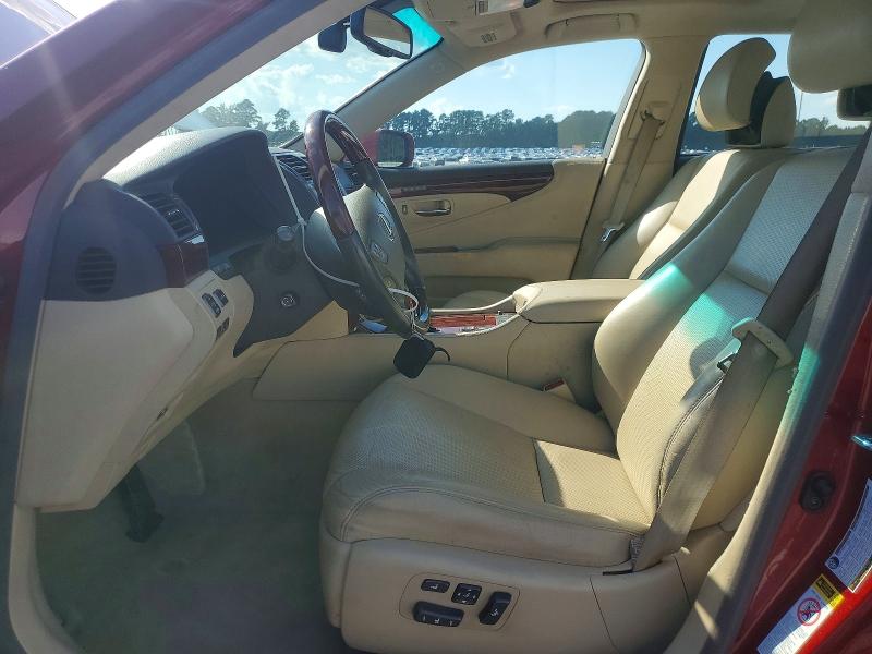 2010 Lexus Ls 460 VIN JTHGL5EF7A5039896 COPART salvage auction — REAR END, IA - CERT OF TITLE-SALVAGE TITLE, sold $2,950 on 2026-10-03 (photo 7)