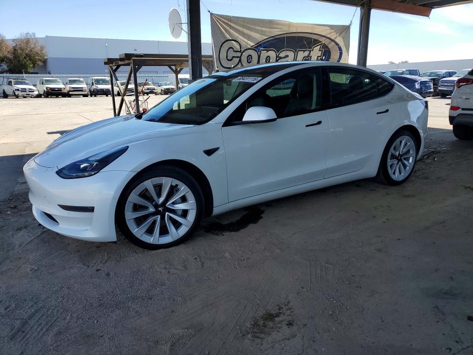 2021 Tesla Model 3 VIN 5YJ3E1EA6MF996059 — COPART salvage auction photo