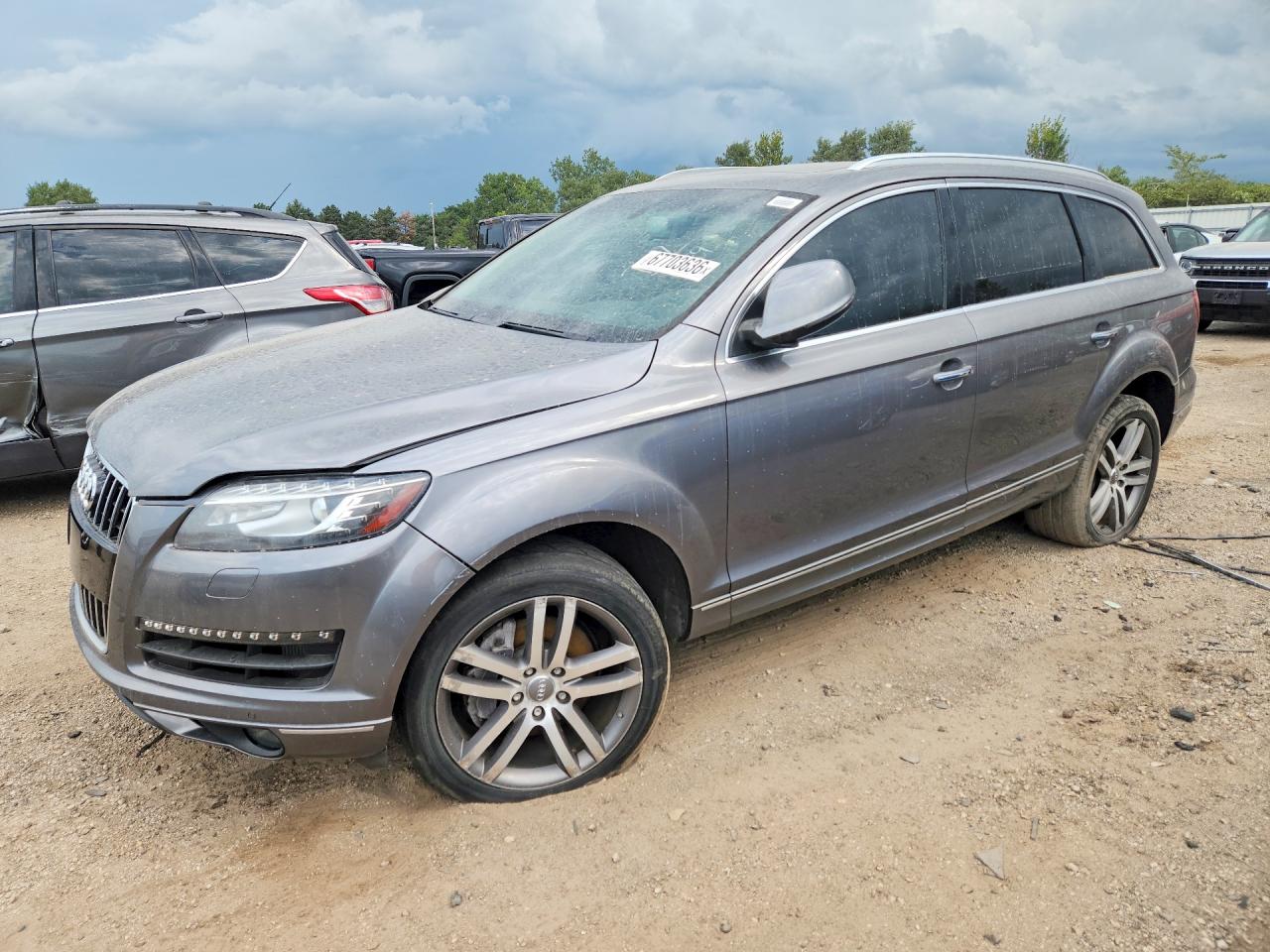 2012 Audi Q7 VIN WA1LMBFE9CD003728 COPART salvage auction — Front End, IL - DEALER ONLY CLEAN TITLE (P), sold $2,400 on 2026-09-08 (photo 1)