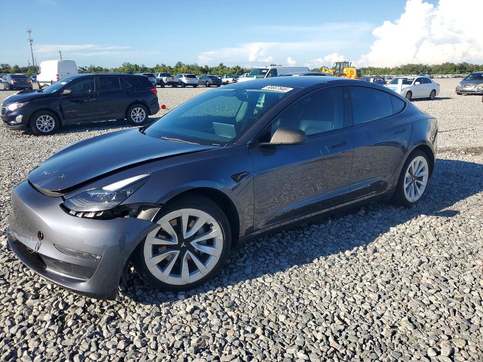 2022 Tesla Model 3 VIN 5YJ3E1EB6NF191074 — COPART salvage auction photo