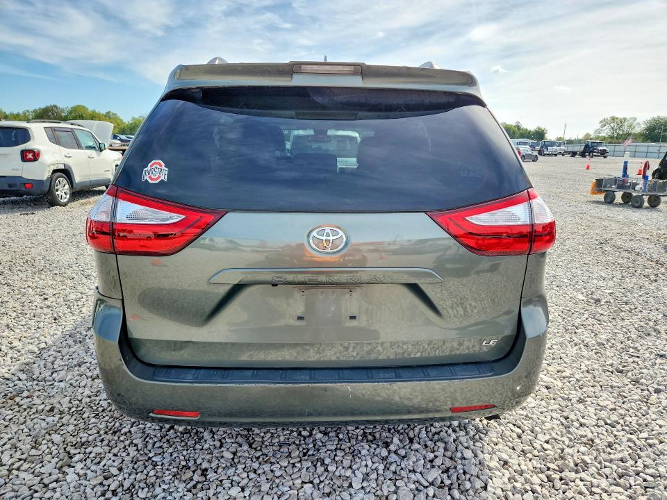 2018 Toyota Sienna VIN 5TDKZ3DC9JS938873 COPART salvage auction — REAR END, OH - CERTIFICATE OF TITLE (P), sold $7,700 on 2026-10-06 (photo 6)