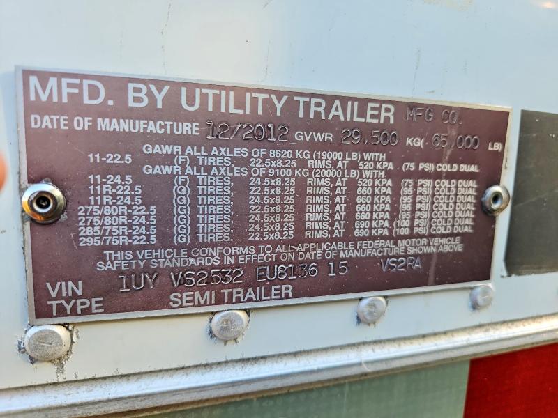 2014 Utility tr VIN 1UYVS2532EU813615 COPART salvage auction — SIDE, IL - DEALER ONLY SALVAGE TITLE, sold $1,100 on 2026-09-17 (photo 8)