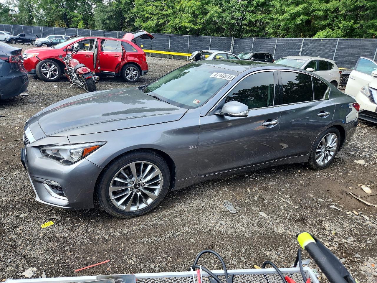 2018 Infiniti Q50 VIN JN1EV7AP2JM361433 COPART salvage auction — Undercarriage, MD - CERT OF TITLE-REBUILT SALVAGE, sold $800 on 2026-10-23 (photo 1)