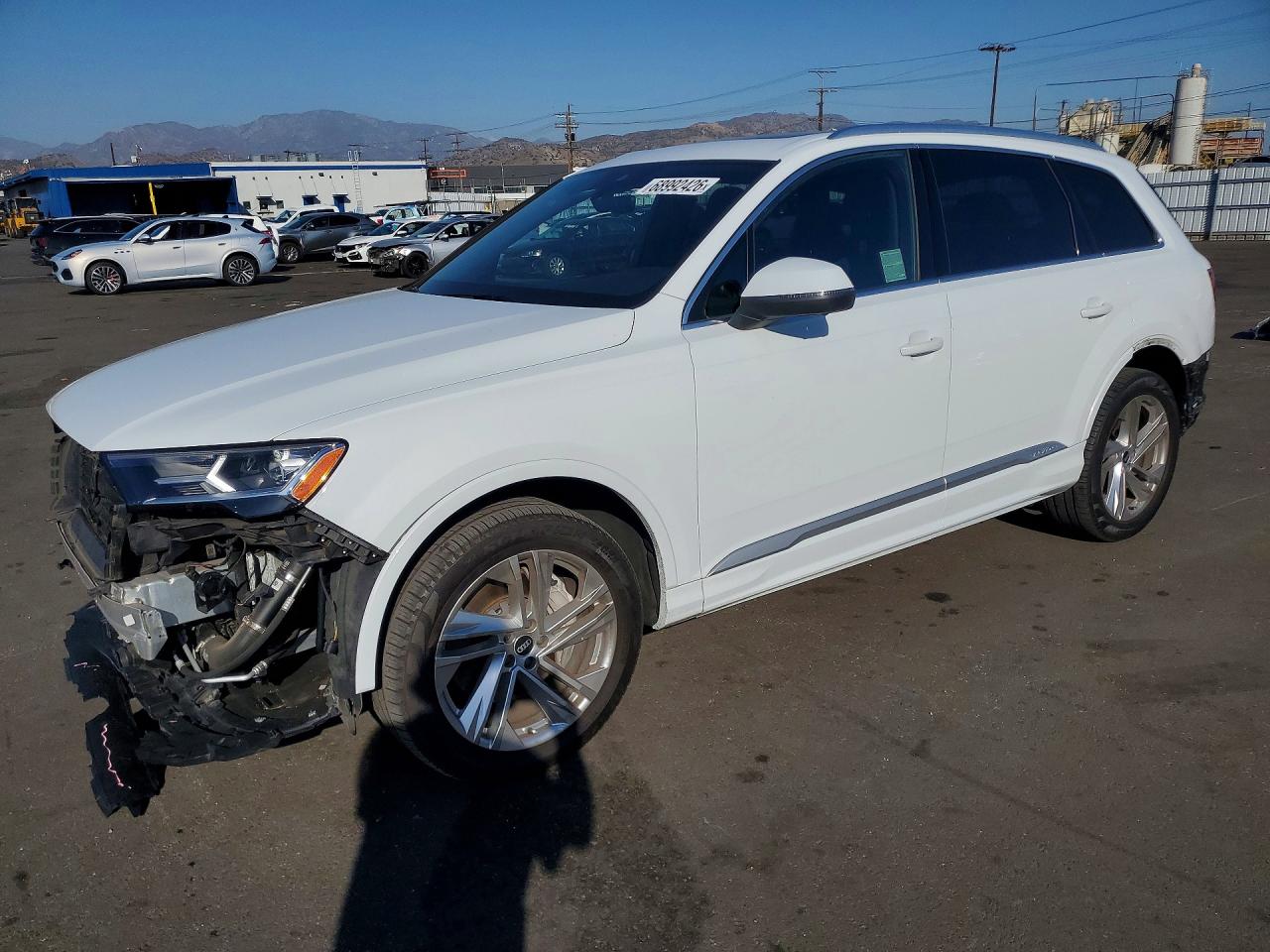 2021 Audi Q7 VIN WA1AJAF73MD014625 — COPART salvage auction photo