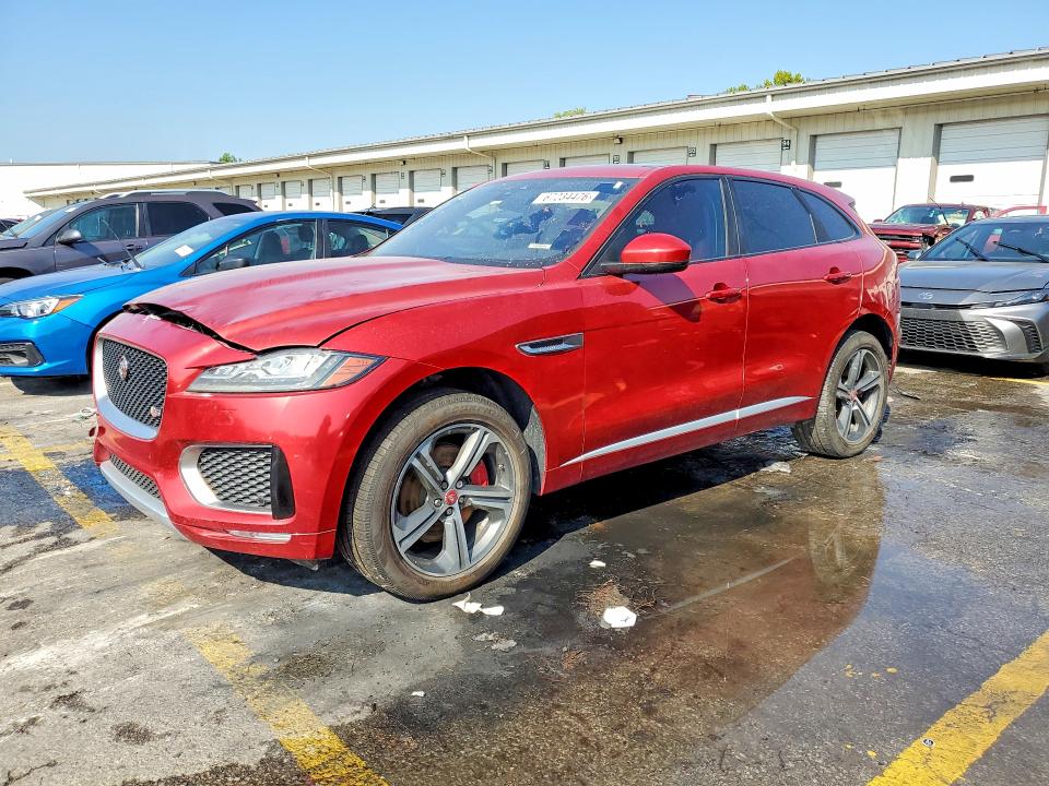 2017 Jaguar F-pace VIN SADCM2BV1HA056464 COPART salvage auction — FRONT END, Tx - Certificate Of Title, sold $3,650 on 2026-09-18 (photo 1)