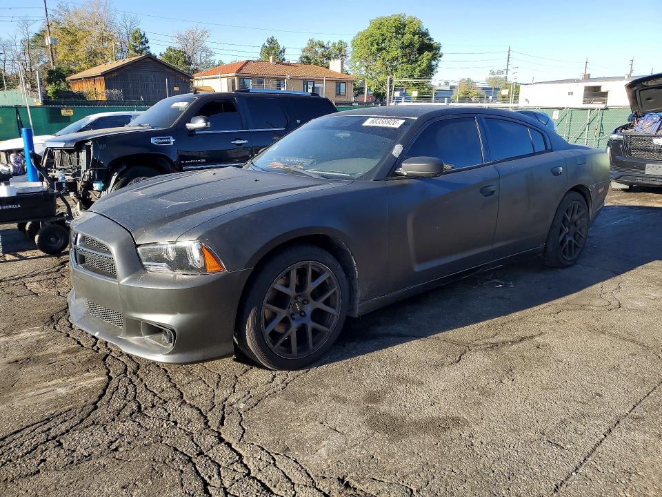 2014 Dodge Charger VIN 2C3CDXATXEH246015 COPART salvage auction — FRONT END, CO - PUBLIC - SALVAGE TITLE, sold $1,350 on 2026-10-07 (photo 1)
