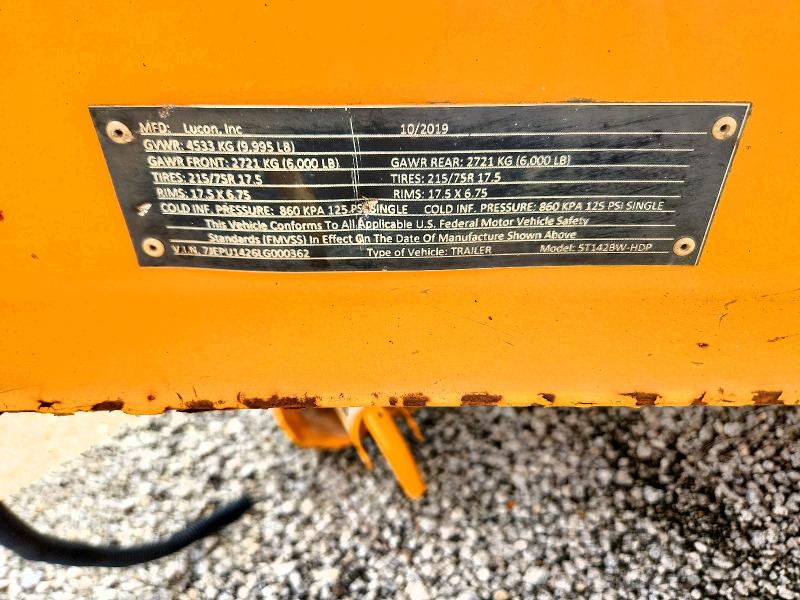 2020 Utility Trailer Manufacture Trailers VIN 7JEPU1426LG000362 COPART salvage auction — REAR END, SC - CERTIFICATE OF TITLE, sold $80 on 2026-09-22 (photo 9)