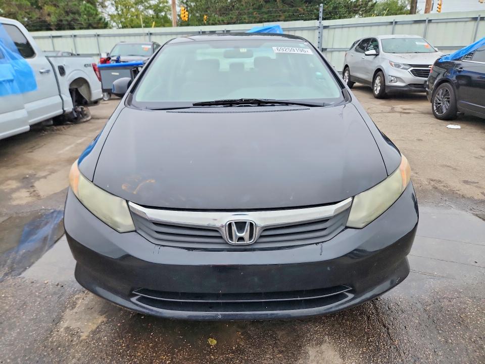 2012 Honda Civic VIN 19XFB2F52CE079038 COPART salvage auction — SIDE, OH - CERT OF TITLE-SALVAGE, sold $1,400 on 2026-10-08 (photo 5)