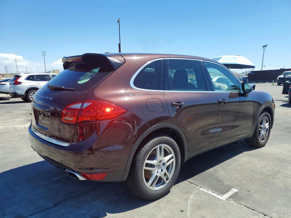 2014 Porsche Cayenne VIN WP1AA2A26ELA05687 COPART salvage auction — FRONT END, Ca - Salvage Certificate, sold $1,500 on 2026-10-02 (photo 3)
