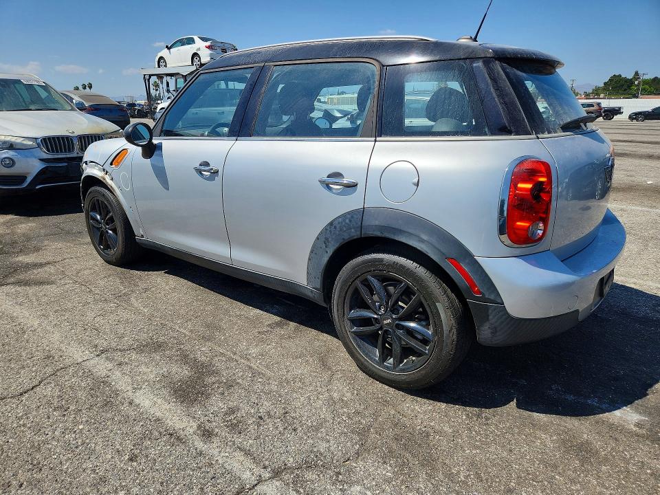 2012 Mini Cooper VIN WMWZB3C59CWM03726 COPART salvage auction — FRONT END, Ca - Salvage Certificate, sold $775 on 2026-09-29 (photo 2)