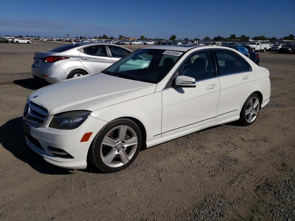 2011 Mercedes-Benz C-klasse VIN WDDGF5EB5BR176597 COPART salvage auction — NORMAL WEAR, CA - DLR/DIS/EXP ONLY SALVAGE TITLE, sold $525 on 2026-09-15 (photo 1)