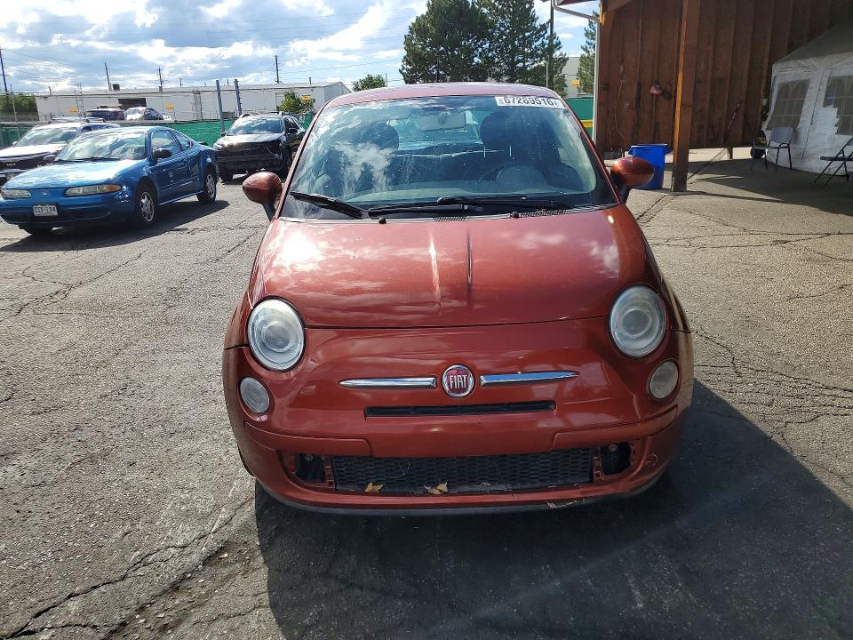 2012 Fiat 500 VIN 3C3CFFAR2CT291401 COPART salvage auction — MECHANICAL, Salvage Title, sold $250 on 2026-09-10 (photo 5)