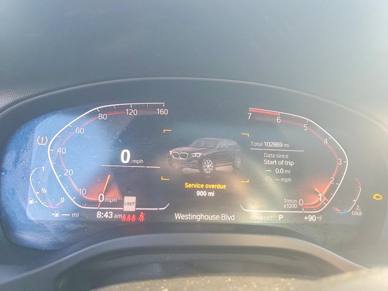 2020 BMW X3 VIN 5UXTY3C0XLLU71609 COPART salvage auction — MINOR DENT/SCRATCHES, Sc - Dealer Only Clean Title (P), sold $11,300 on 2026-10-06 (photo 9)