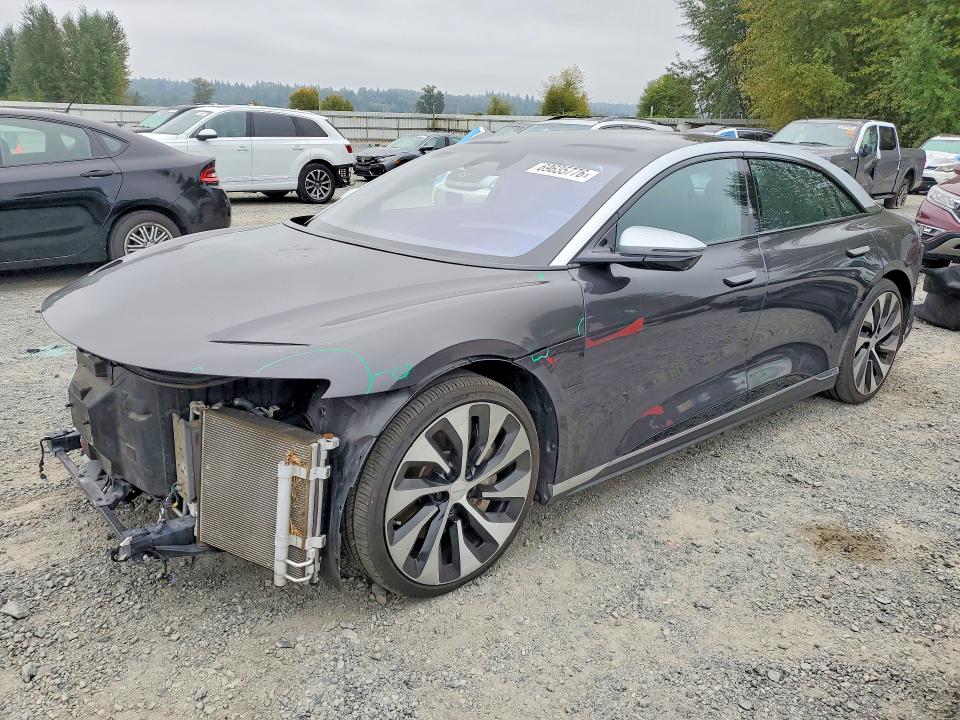 2022 Lucid Air VIN 50EA1GBA8NA003760 COPART salvage auction — FRONT END, Salvage Title, sold $14,200 on 2026-09-28 (photo 1)