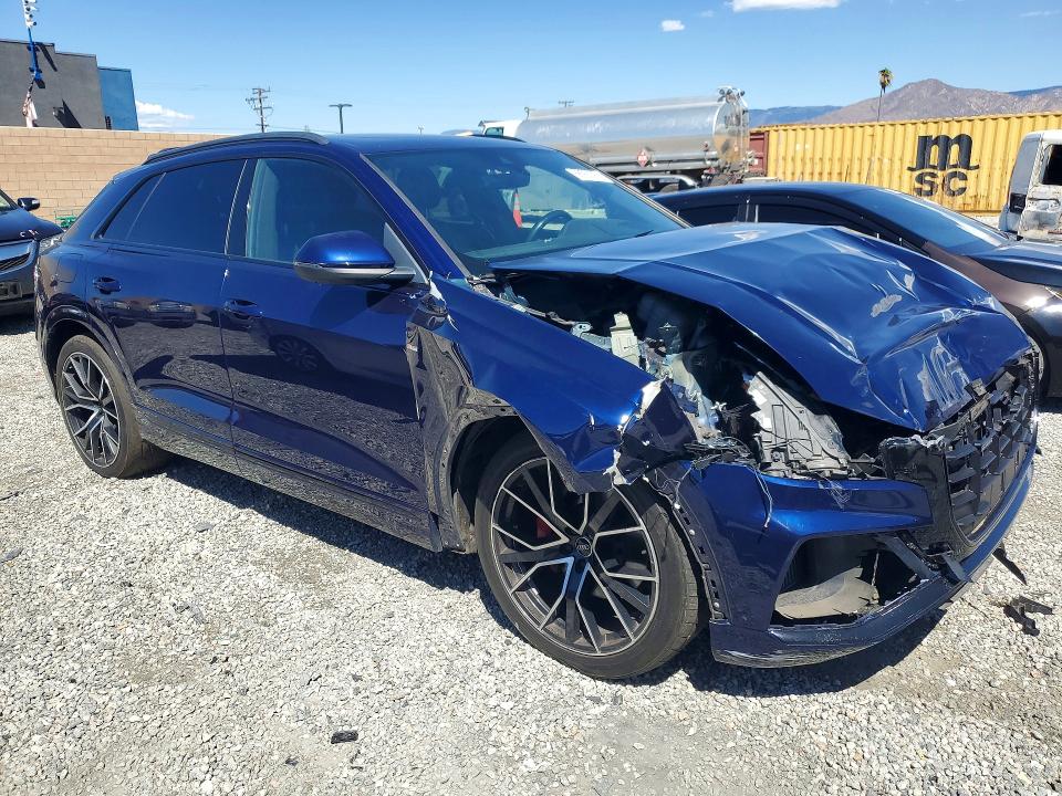 2019 Audi Q8 VIN WA1FVAF17KD022150 COPART salvage auction — FRONT END, Ca - Salvage Certificate, sold $7,500 on 2026-09-30 (photo 4)