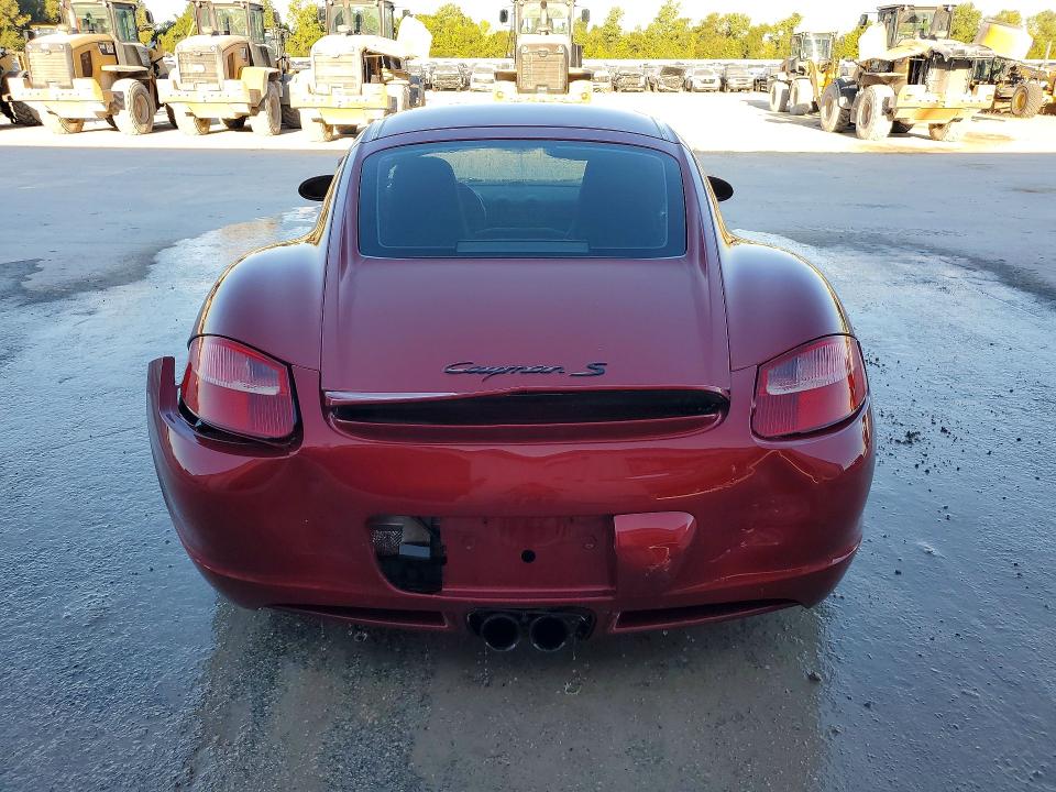 2008 Porsche Cayman VIN WP0AB29868U781873 COPART salvage auction — REAR END, TX - SALVAGE VEHICLE TITLE (P), sold $7,800 on 2026-09-18 (photo 6)