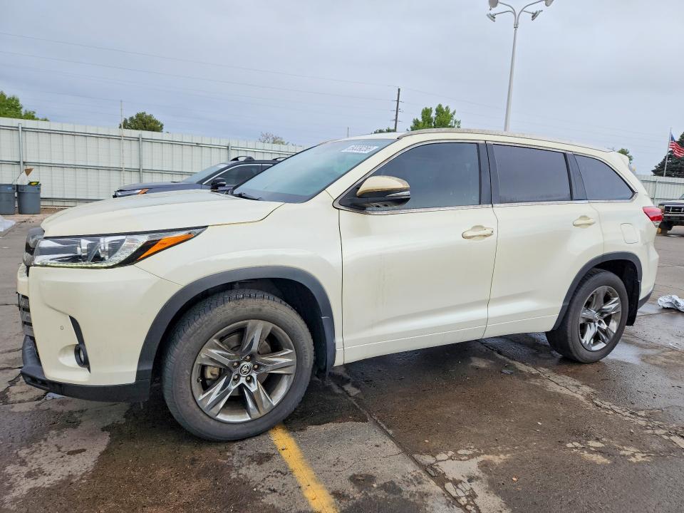 2019 Toyota Highlander VIN 5TDDZRFH0KS742343 COPART salvage auction — ENGINE BURN, Co - Public - Salvage Title, sold $16,100 on 2026-10-12 (photo 1)