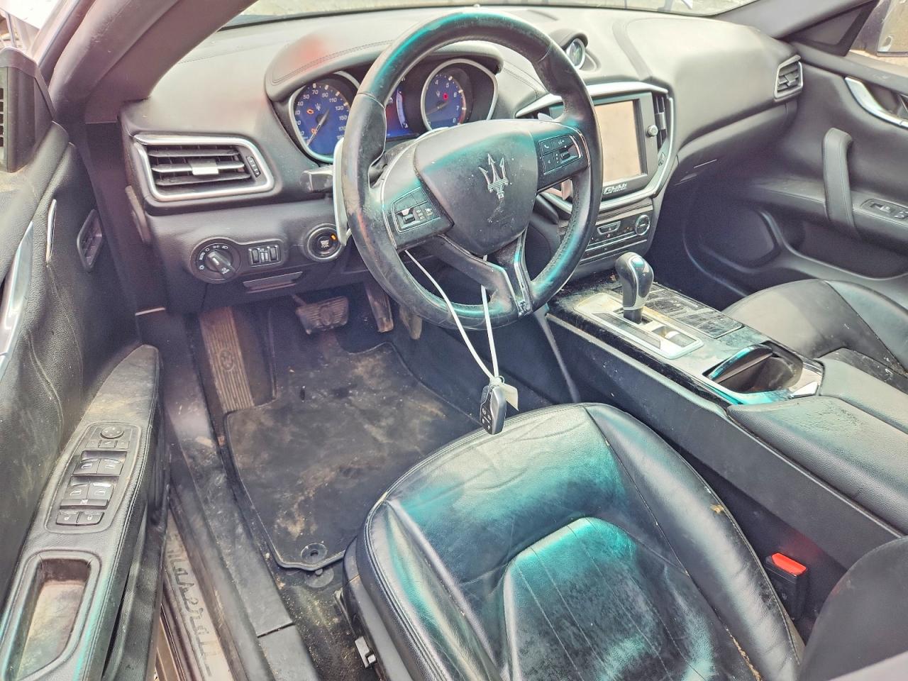 2016 Maserati Ghibli VIN ZAM57RSA2G1176222 COPART salvage auction — Front End, OK - CERTIFICATE OF TITLE, sold $4,450 on 2026-09-17 (photo 8)