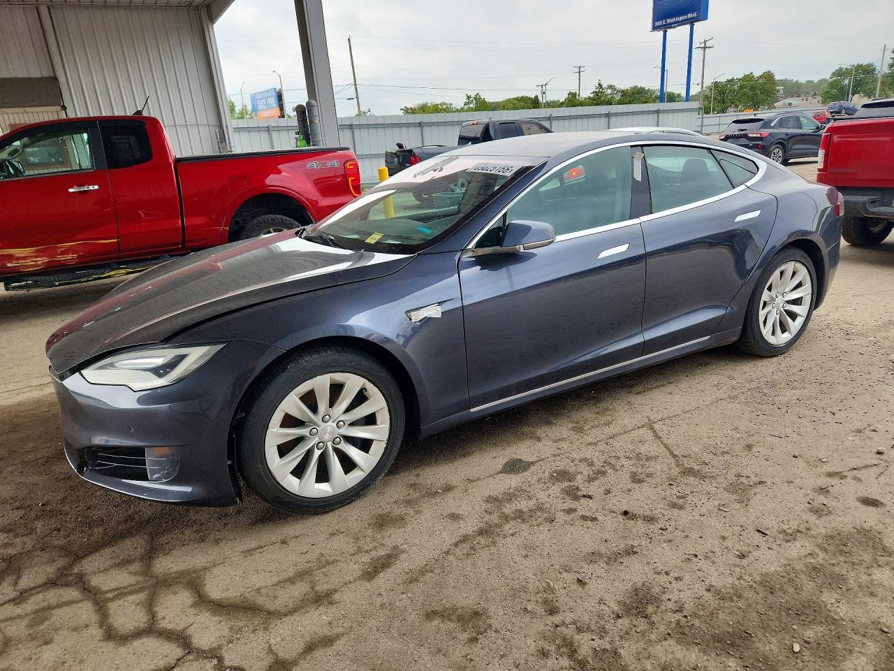 2017 Tesla Model S VIN 5YJSA1E22HF205189 — COPART salvage auction photo