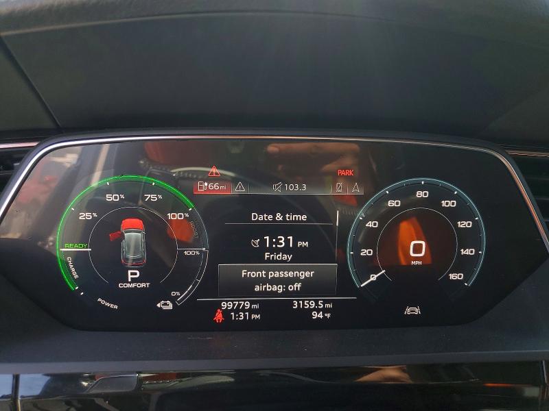 2019 Audi E-tron VIN WA1LABGE5KB013108 COPART salvage auction — NORMAL WEAR, Ca - Dis/Dlr/Exp Only Clean Title (P), sold $12,000 on 2026-10-02 (photo 9)