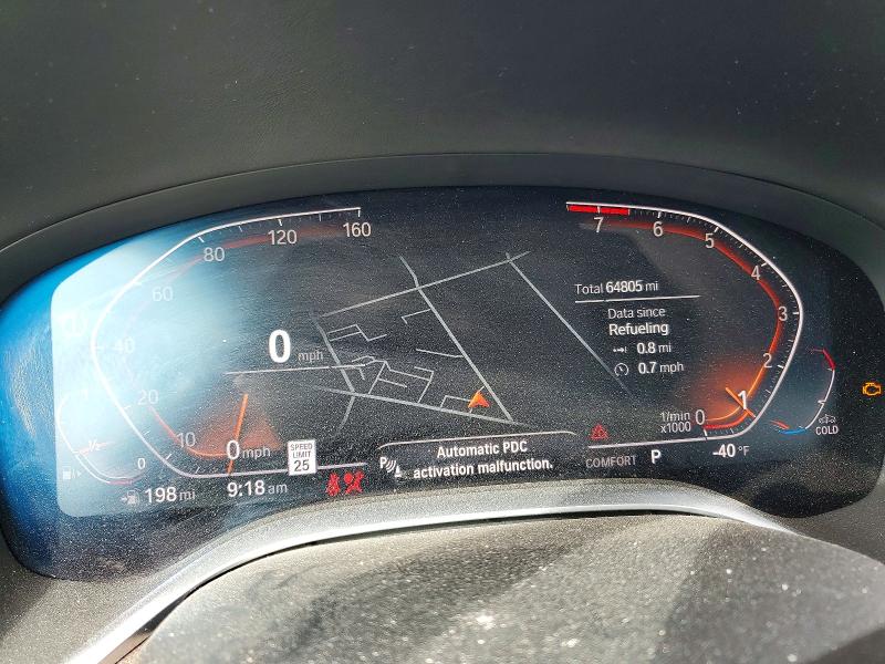 2020 BMW 7er VIN WBA7T2C02LGL17302 COPART salvage auction — FRONT END, Ca - Salvage Certificate, sold $11,000 on 2026-10-01 (photo 9)