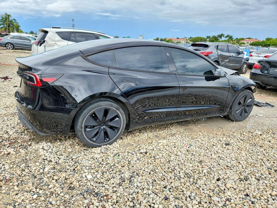 2025 Tesla Model 3 VIN 5YJ3E1EA0SF981117 COPART salvage auction — FRONT END, FL - CERT OF TITLE SLVG REBUILDABLE, sold $6,200 on 2026-10-06 (photo 3)