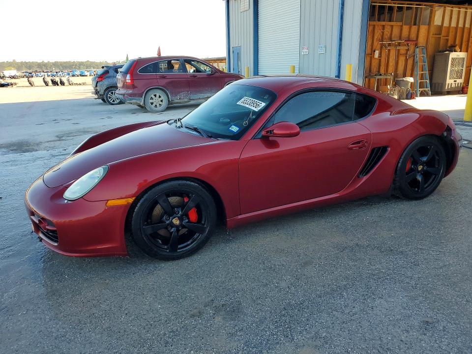 2008 Porsche Cayman VIN WP0AB29868U781873 — COPART salvage auction photo