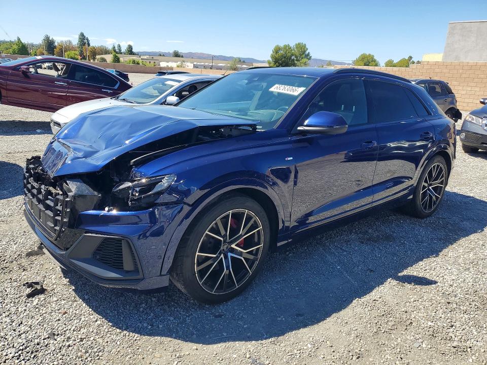 2019 Audi Q8 VIN WA1FVAF17KD022150 COPART salvage auction — FRONT END, Ca - Salvage Certificate, sold $7,500 on 2026-09-30 (photo 1)