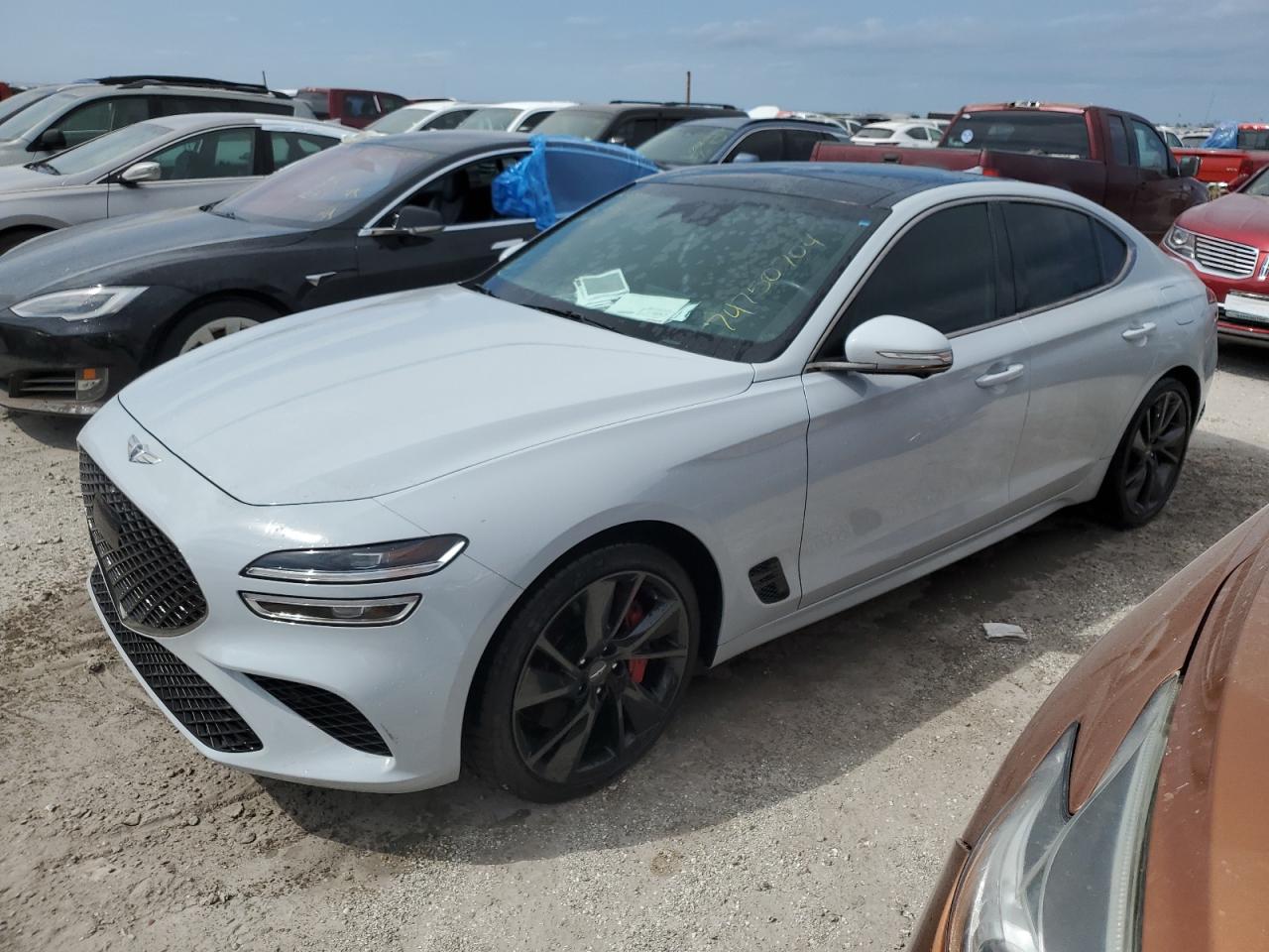 2022 GENESIS G70 BASE VIN KMTG54TEXNU094145 — COPART salvage auction photo