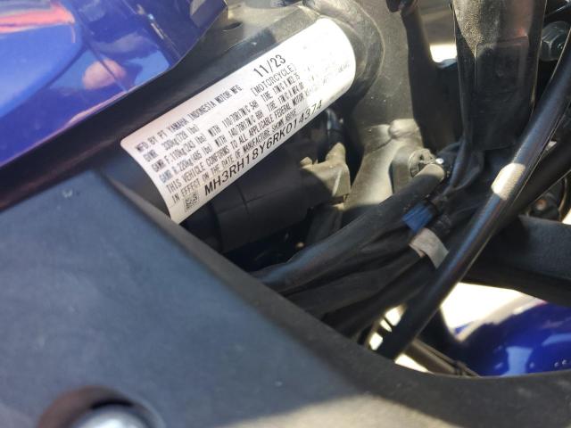 2024 Yamaha YZFR3 VIN MH3RH18Y6RK014374 COPART salvage auction — Front End, Salvage Title, sold $975 on 2025-12-11 (photo 9)