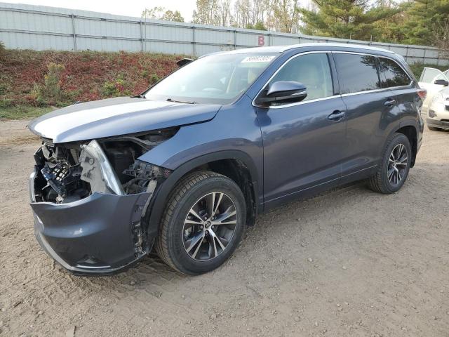 2016 Toyota Highlander VIN 5TDJKRFH0GS235621 COPART salvage auction — FRONT END, Mi - Certificate Of Title, sold $300 on 2026-07-01 (photo 1)