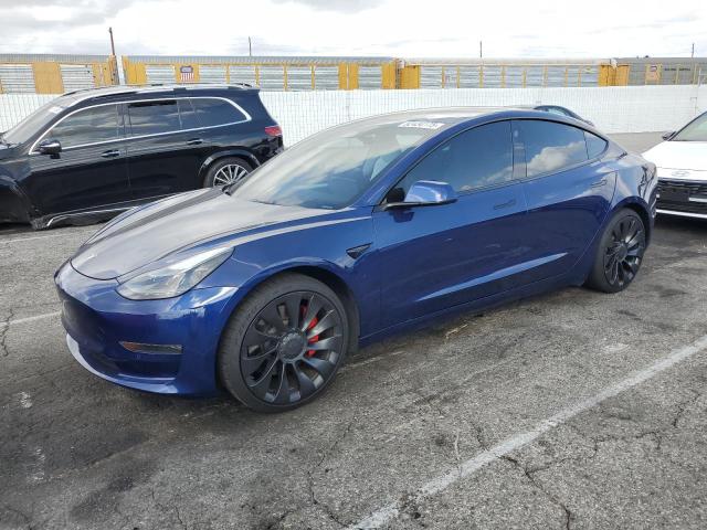 2022 Tesla Model 3 VIN 5YJ3E1EC1NF262111 COPART salvage auction — SIDE, CA - SALVAGE CERTIFICATE, sold $7,300 on 2026-07-24 (photo 1)