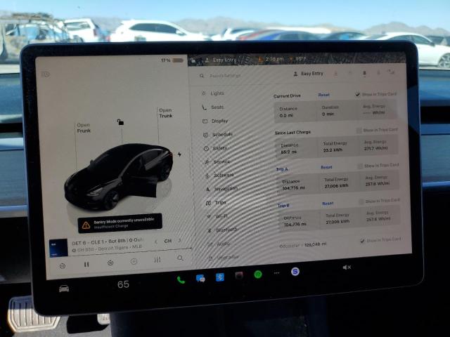 2022 Tesla Model 3 VIN 5YJ3E1EA8NF285772 COPART salvage auction — FRONT END, Nv - Salvage Title, sold $4,600 on 2026-07-17 (photo 9)