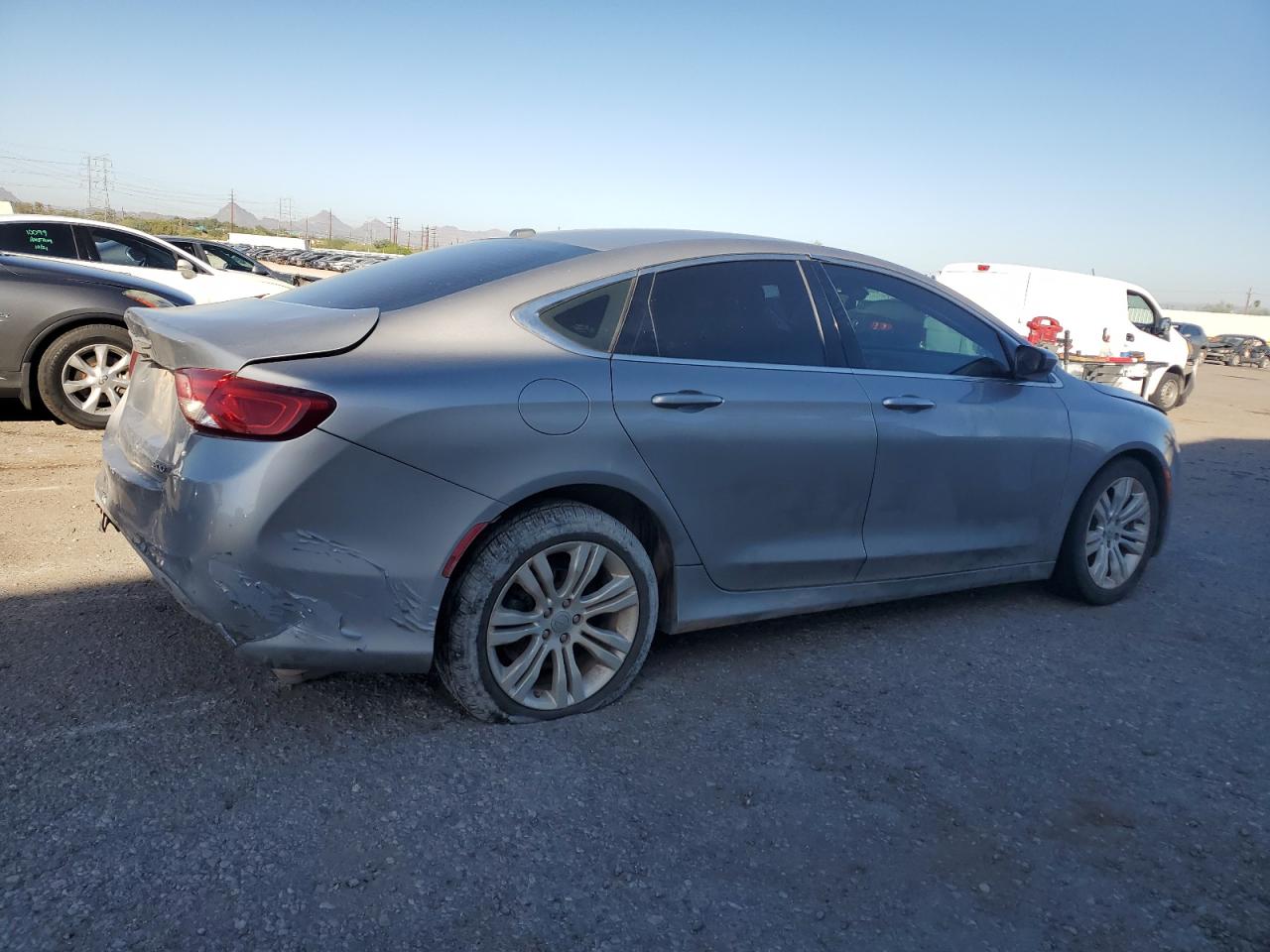 2015 Chrysler 200 VIN 1C3CCCAB6FN606831 COPART salvage auction — Rear End, Sc - Salvage Title, sold $675 on 2026-09-25 (photo 3)