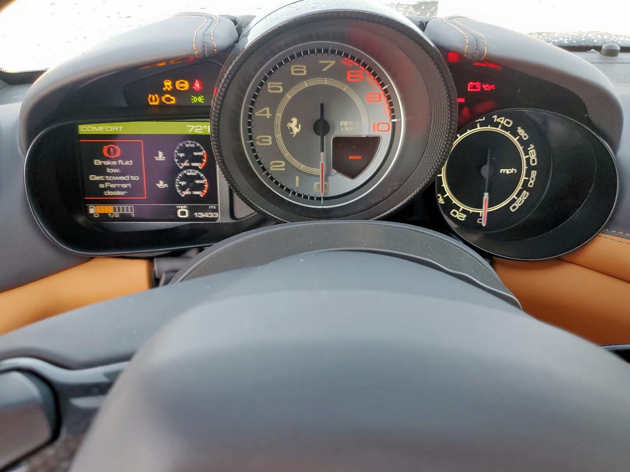 2016 Ferrari California T VIN ZFF77XJA2G0214672 COPART salvage auction — Water/Flood, NC - SALVAGE CERT-WATER/FLOOD DAMAG, sold $57,500 on 2025-12-30 (photo 9)