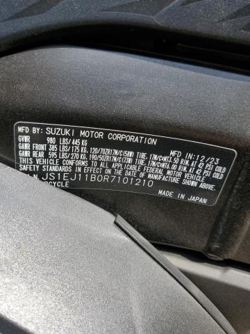 2024 Suzuki Gsx VIN JS1EJ11B0R7101210 COPART salvage auction — FRONT END, Sd - Cert Of Title-Salvage, sold $3,050 on 2026-07-30 (photo 9)